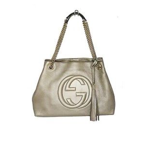EUC Authentic GUCCI Pebbled Calfskin Medium Soho Chain Shoulder Bag